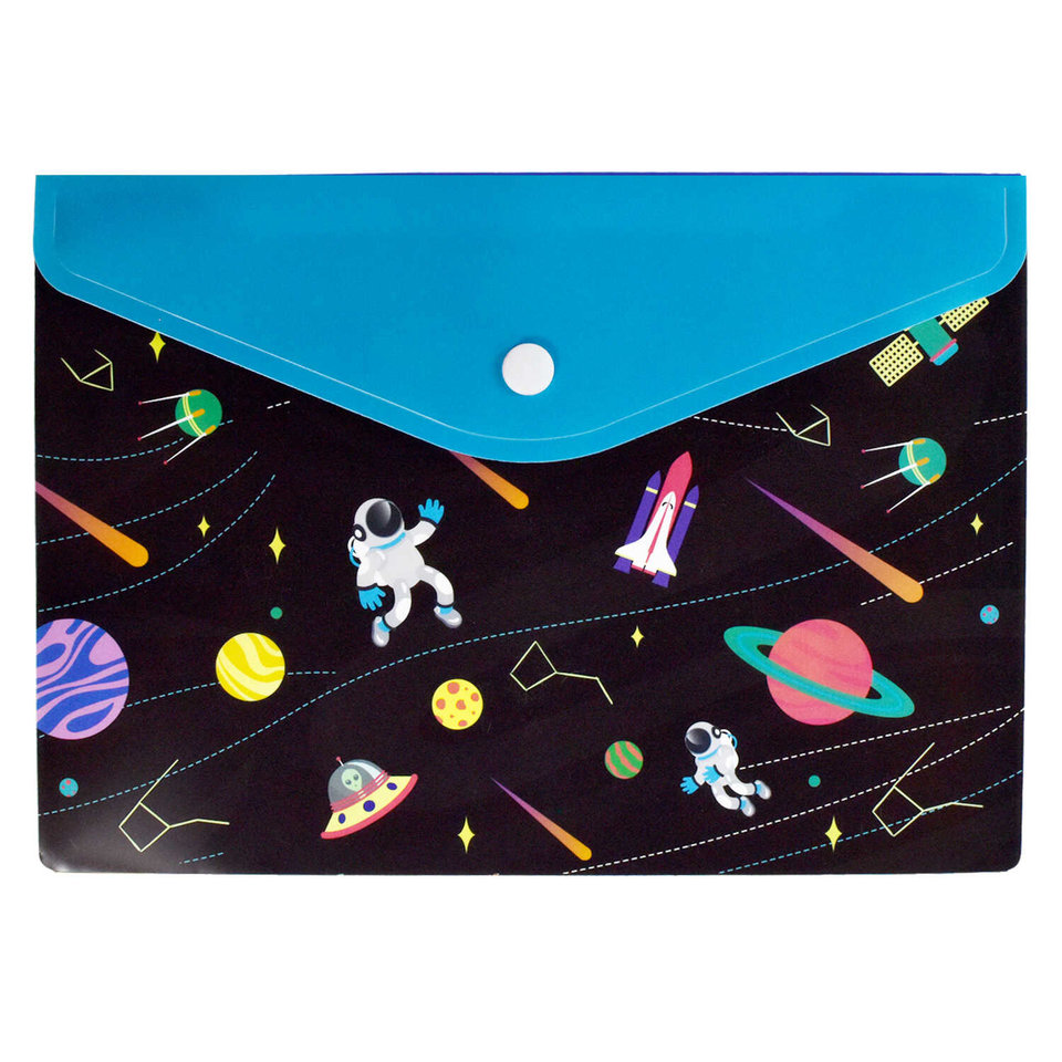 папка-конверт на кнопке А5 Космос 53197