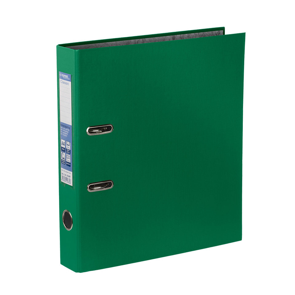 папка-регистратор А4 2к 5см Expert Complete ПВХ собранная без окантовки карман 25183 зеленая