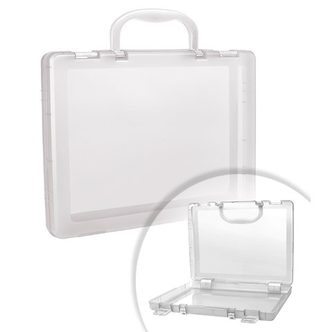 портфель кейс пластиковый прозрачный твёрдый кс15