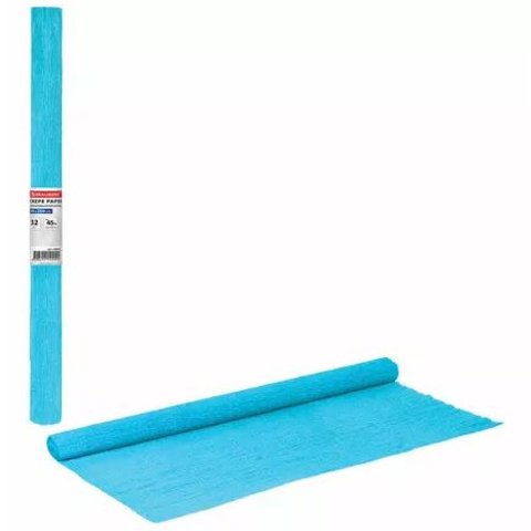 цветная бумага креповая 50х250см голубой 126534/43973