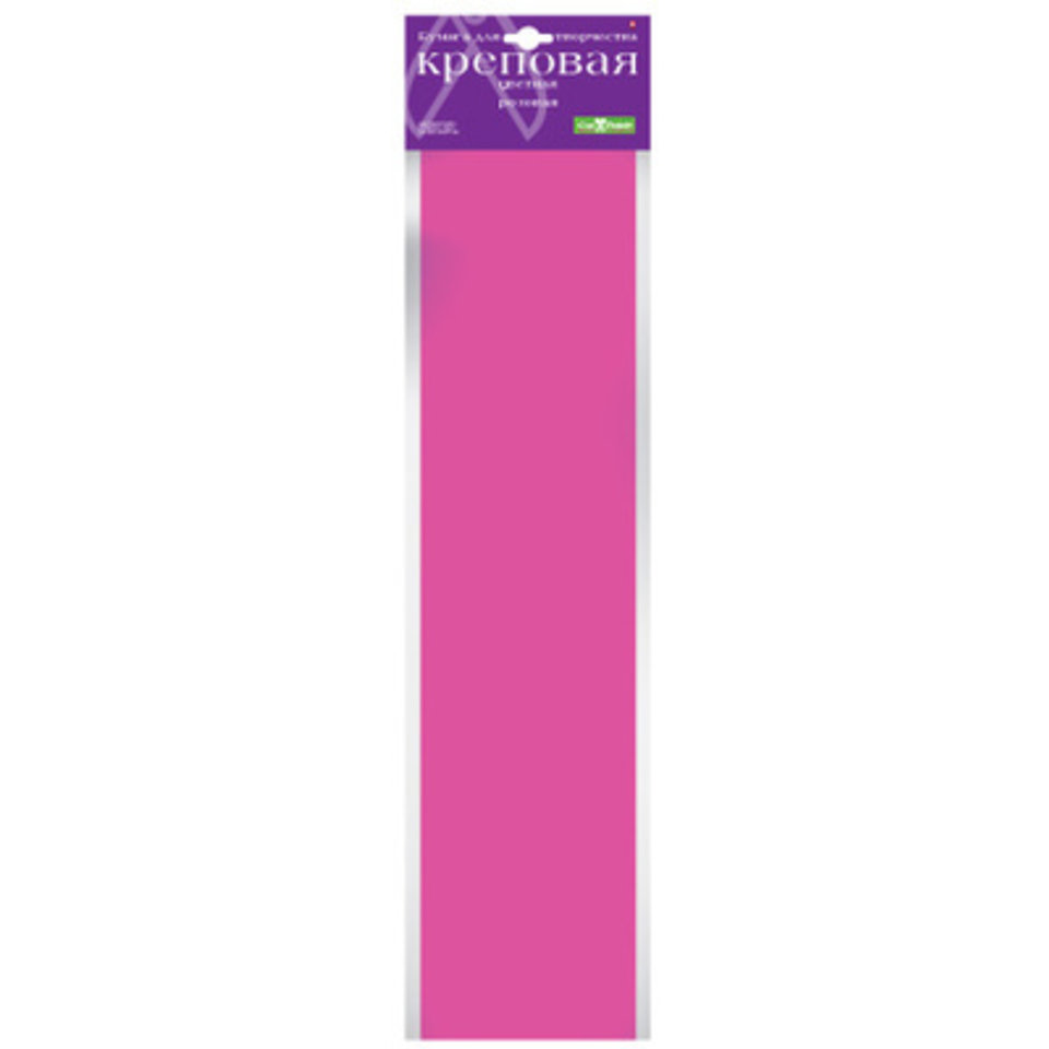 цветная бумага креповая 50х250см розовая 2-060/11 17г/м 60%