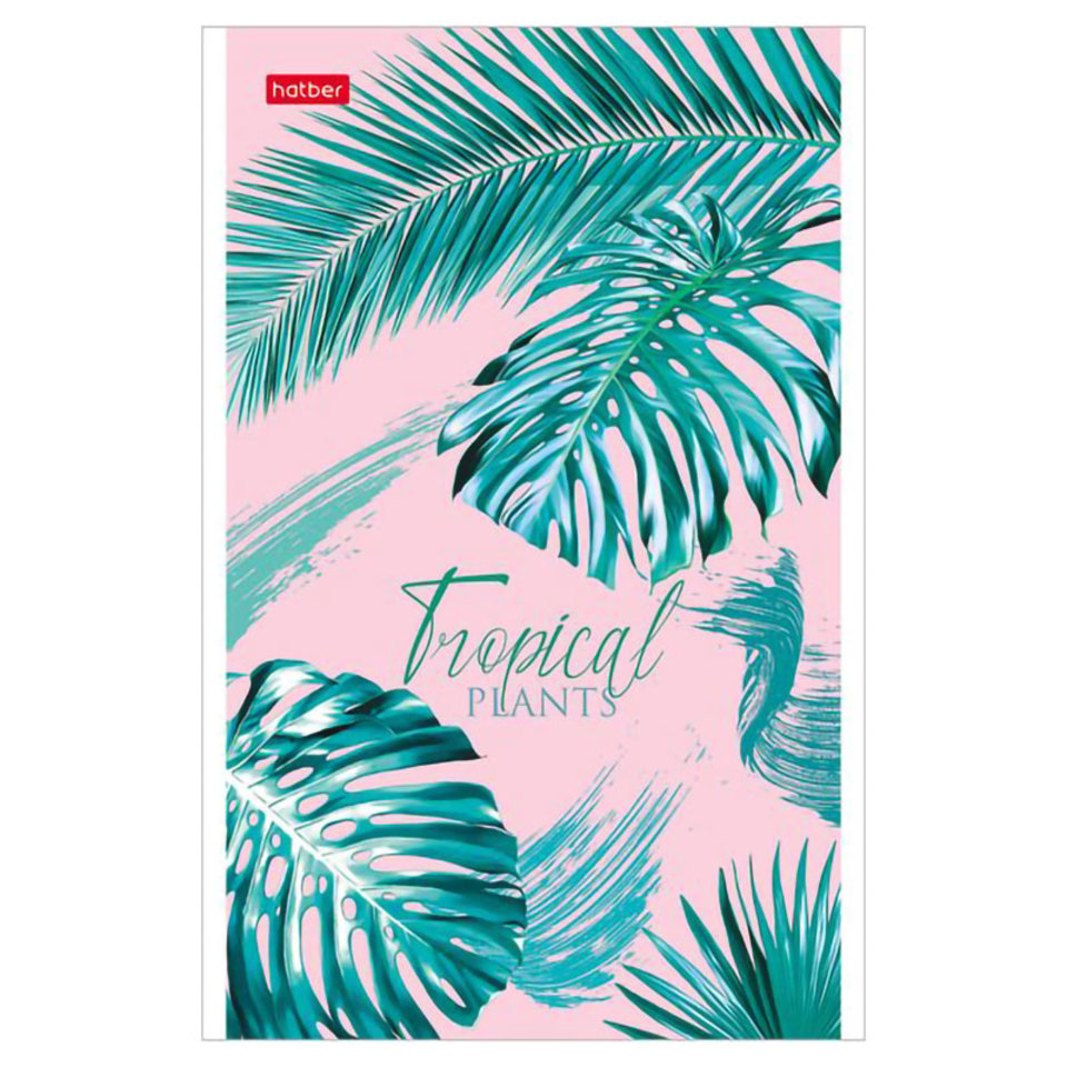 записная книжка А6 160 листов тропические листья 22215 (60773)