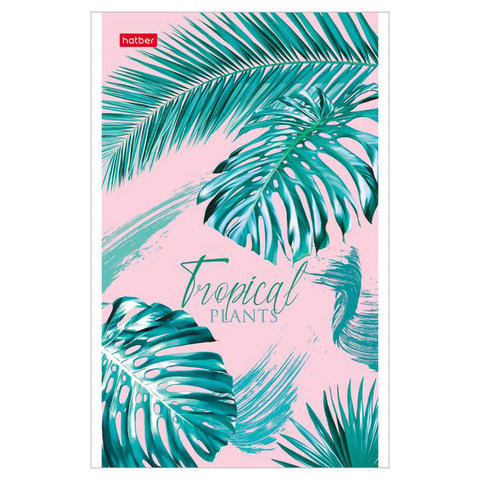 записная книжка А6 160 листов тропические листья 22215 (60773)