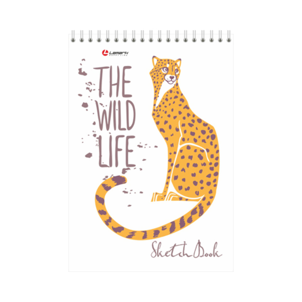 скетчбук А5 30 листов Гепард 160г/м на гребне 33125