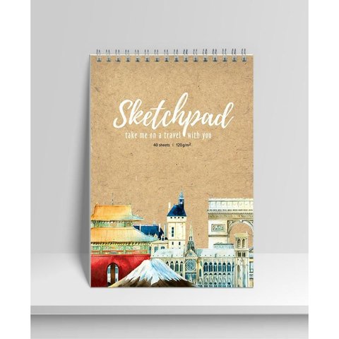 скетчбук А5 40 листов Город на гребне 120г/м2 еас-10760
