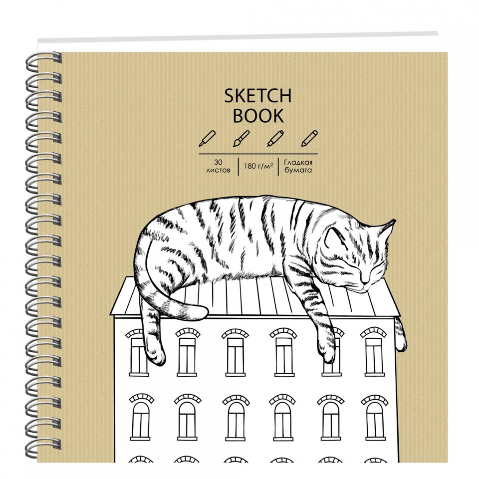 скетчбук А5 30 листов квадратный Draft & craft 180г/м2 тск304877