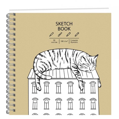 скетчбук А5 30 листов квадратный Draft & craft 180г/м2 тск304877