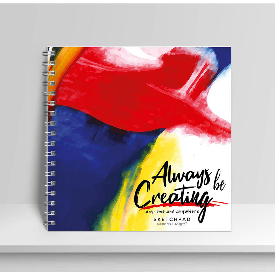 скетчбук А5 40 листов квадратный Палитра на гребне 120г/м2 еас-10723