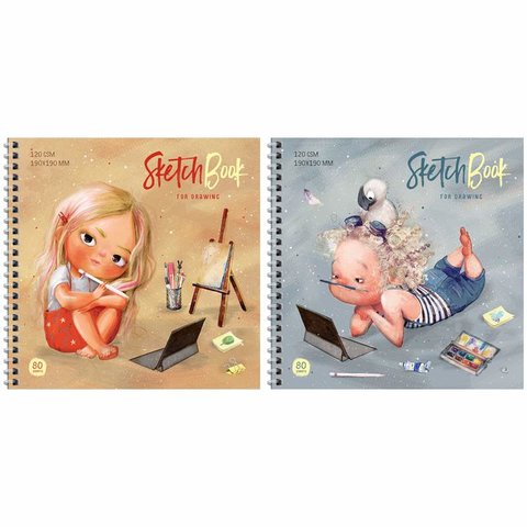 скетчбук А5 квадратный 80 листов "My inspiration" 120г/м2 38357 (315924)