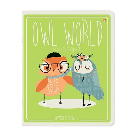 тетрадь 48 листов цветная CUTE OWLS 7-48-1161 в клетку Альт
