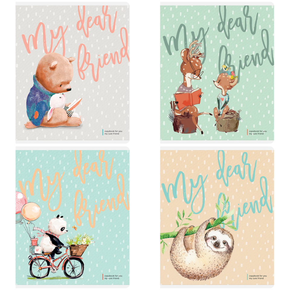 тетрадь 48 листов Cute Watercolor в клетку N5c48-28689 296423