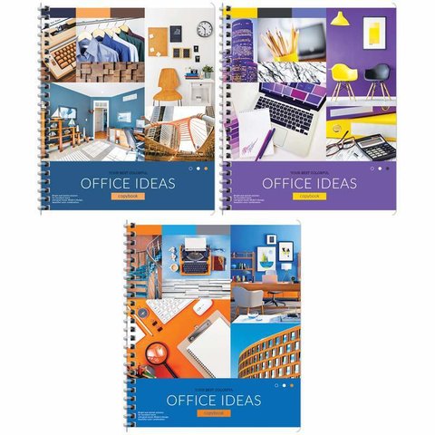 тетрадь 80 листов Colorful ideas в клетку на гребне 26763 (282122)