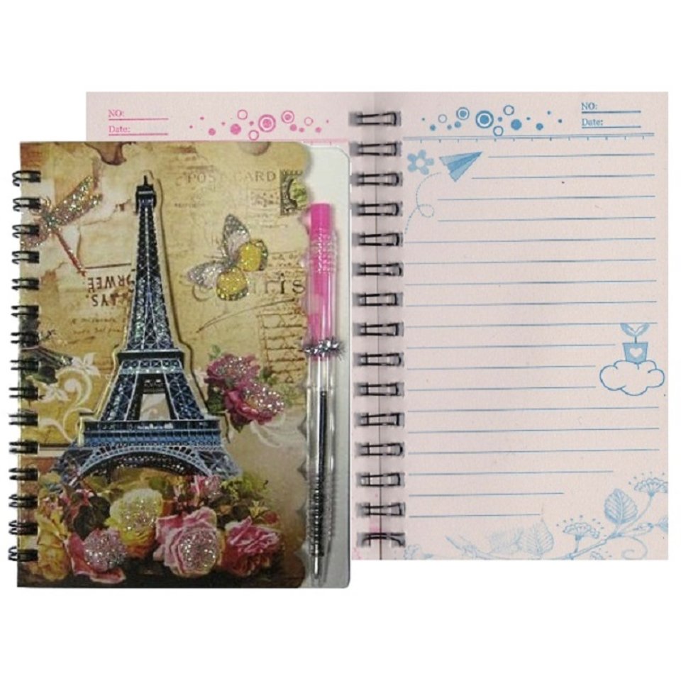 блокнот А6 36 листов Города с шариковой ручкой в линейку ассорти s1170