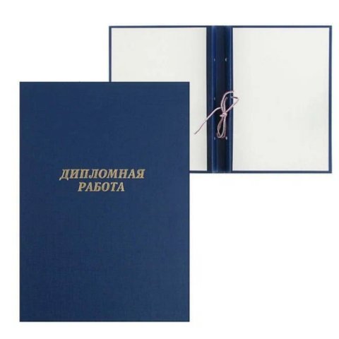 папка для дипломных работ б/л 3 отверстия бумвинил шнурок 257941/75101
