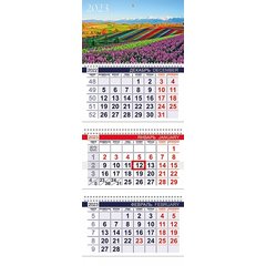 календарь квартальный 3 блока 3 гребня офис Цветущие Долины 27059 2023г