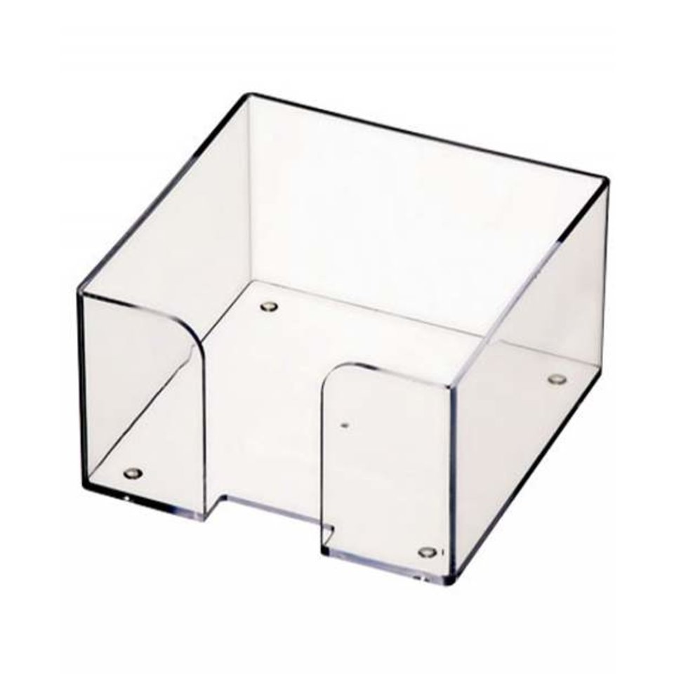 подставка для бумблока пластиковая 9х9х5 прозрачная пл61/045000500