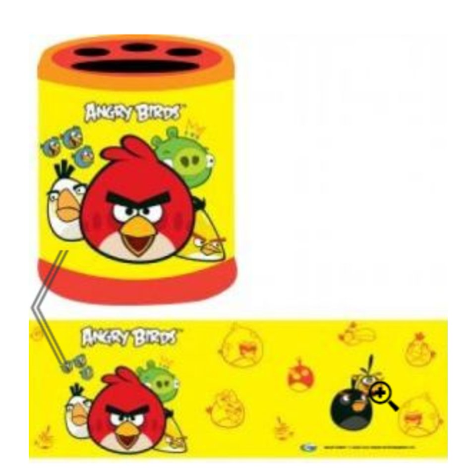 подставка для канц принадлежностей пластиковая детская angry birds 84785