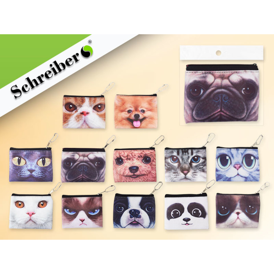 косметичка для девочки Животные плюшевая ассорти s1667