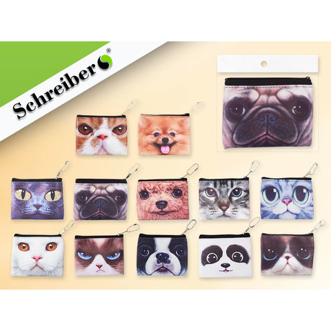 косметичка для девочки Животные плюшевая ассорти s1667