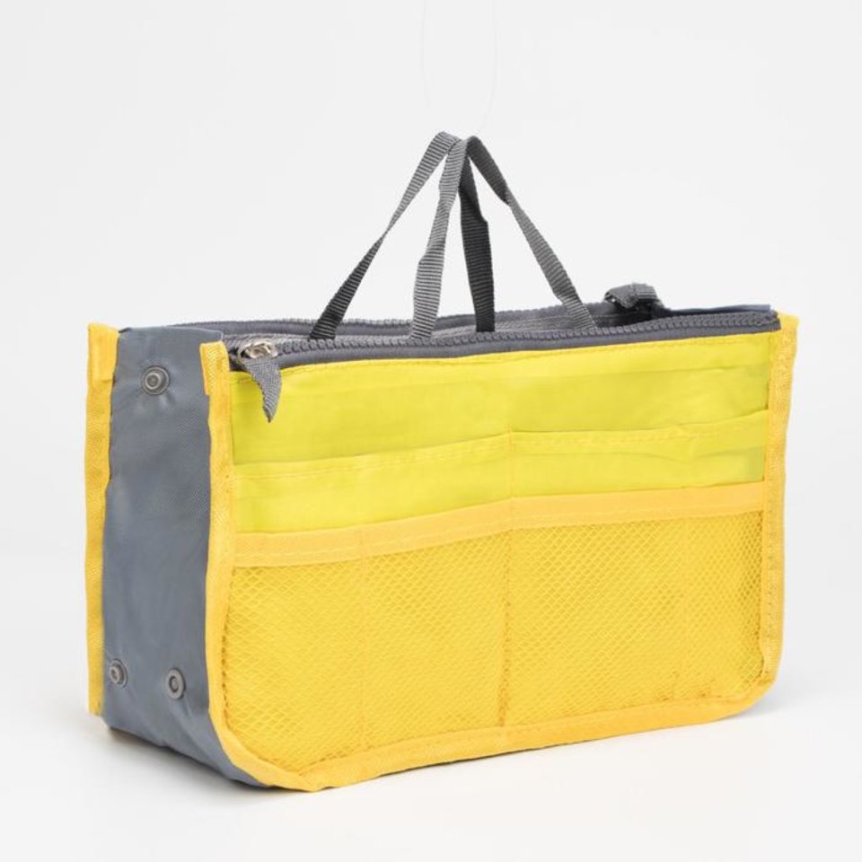 косметичка универсальная дорожная 3 отделения желтый 305468