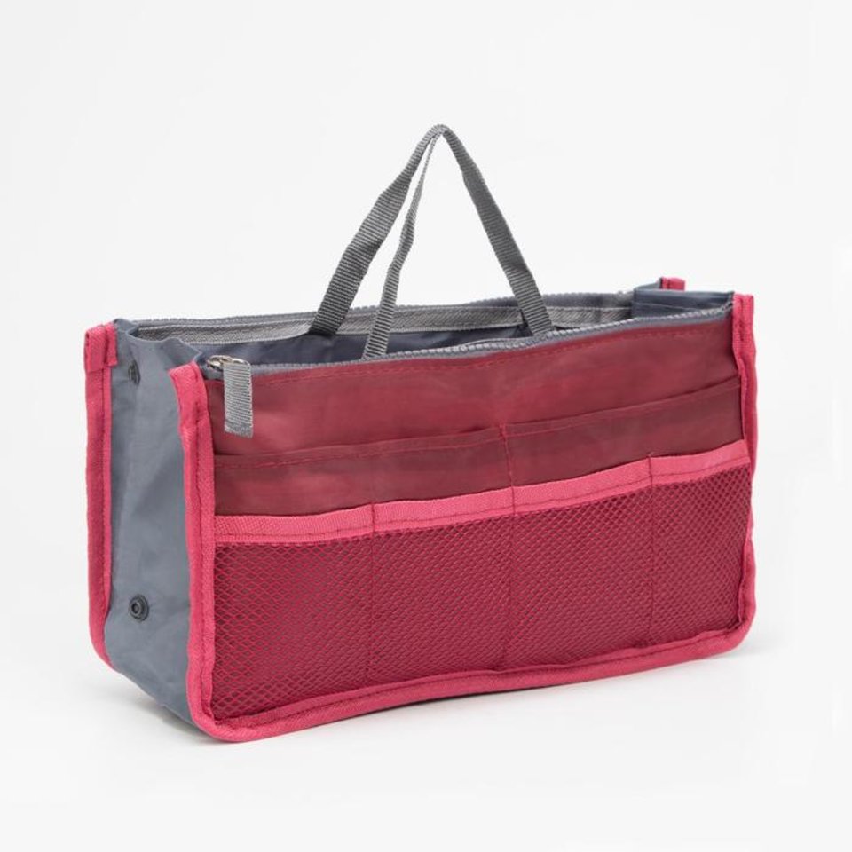 косметичка универсальная дорожная 3 отделения бордо 305471