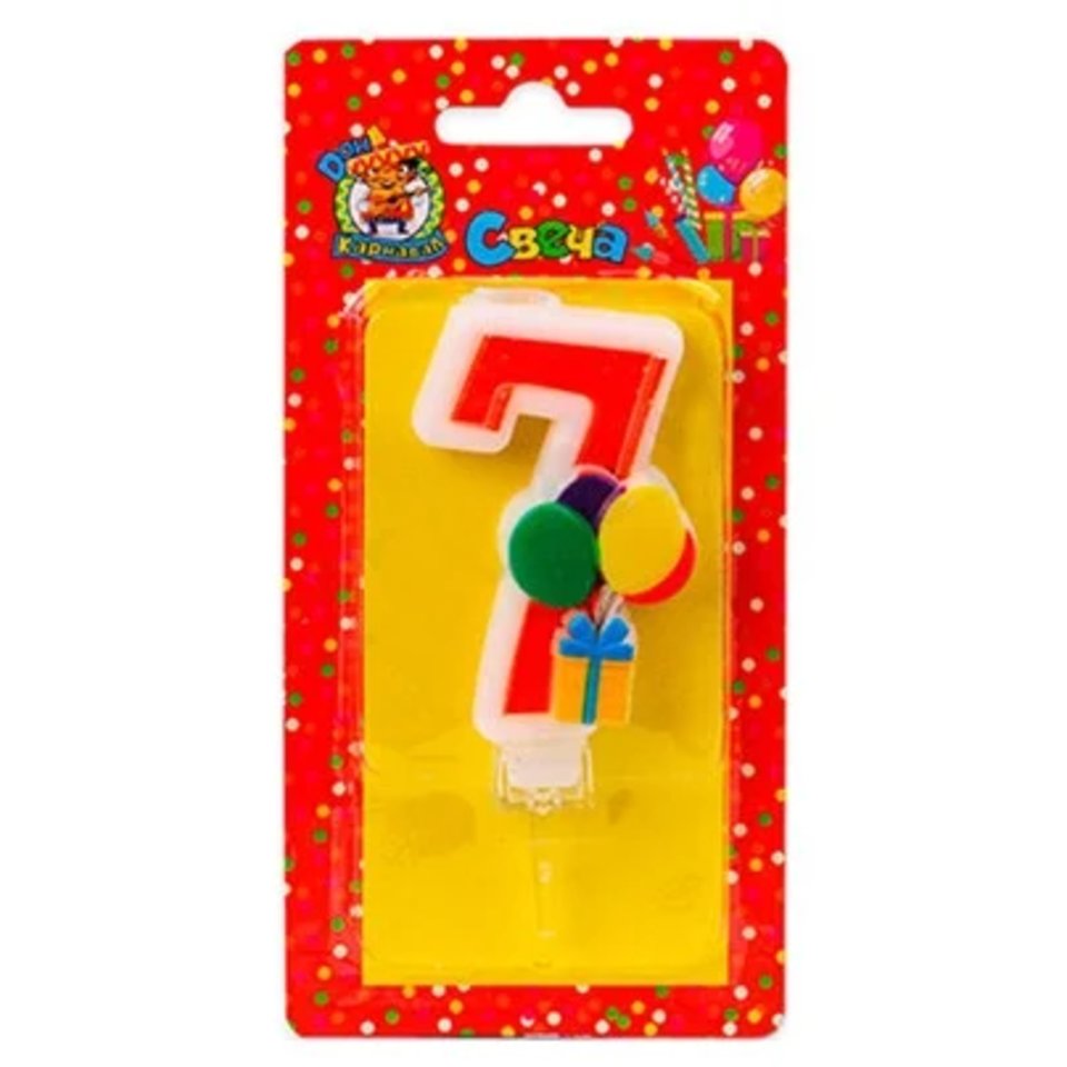 свеча цифра 7 фигурная с-5921