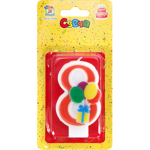 свеча цифра 8 фигурная с-5922