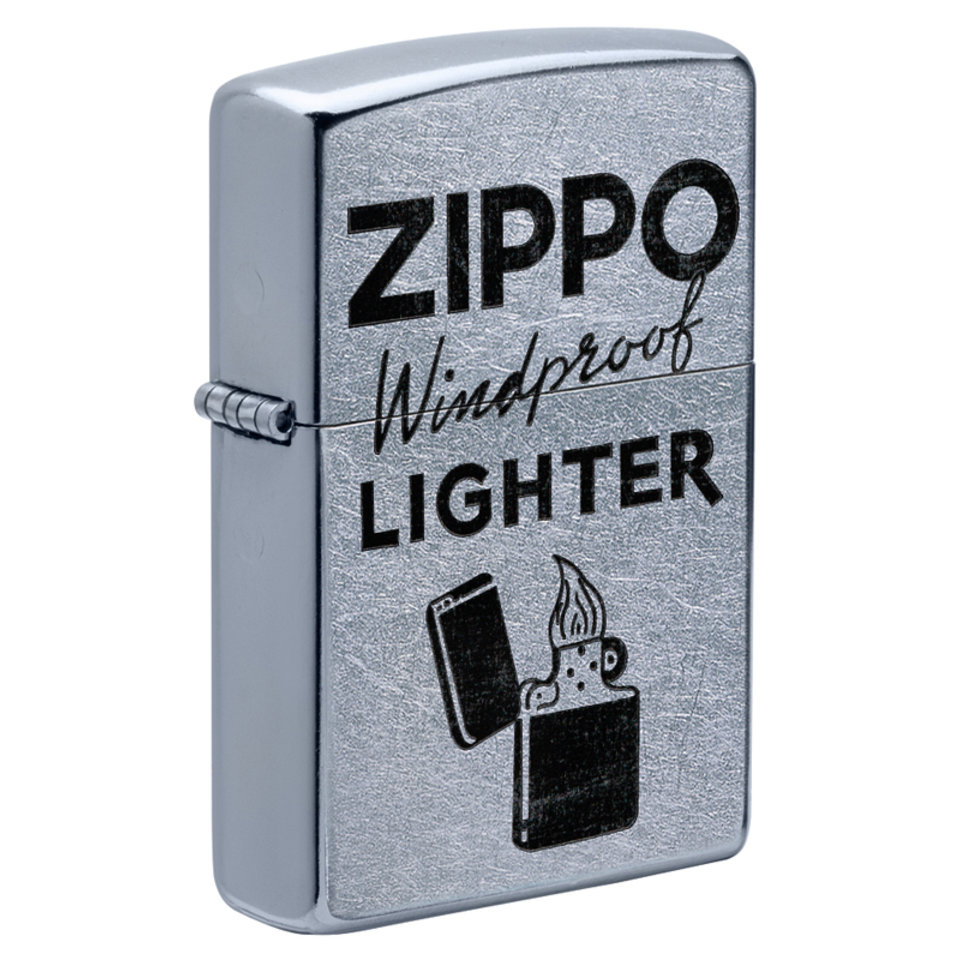 зажигалка ZIPPO 49592 windprool street chrome 284