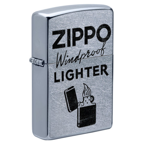 зажигалка ZIPPO 49592 windprool street chrome 284