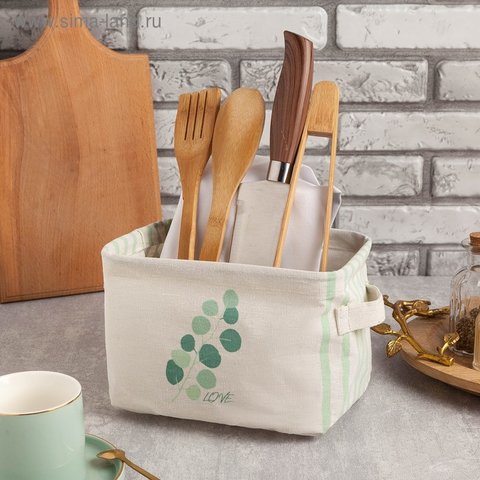 корзинка текстиль Эвкалипт 20,5х16см 4624845