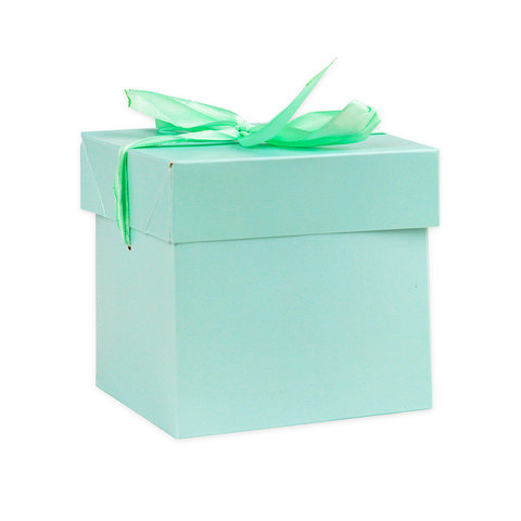 коробка подарочная Классика бирюза 10х10см пп-5371