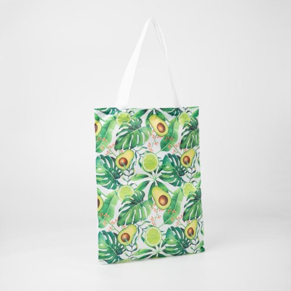 сумка текстильная Авокадо зеленая 35х42см 7053004