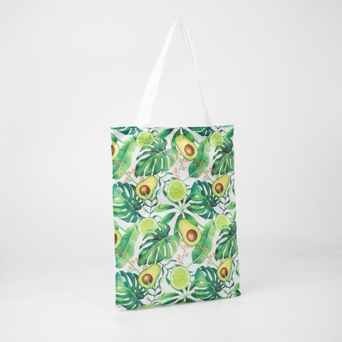 сумка текстильная Авокадо зеленая 35х42см 7053004