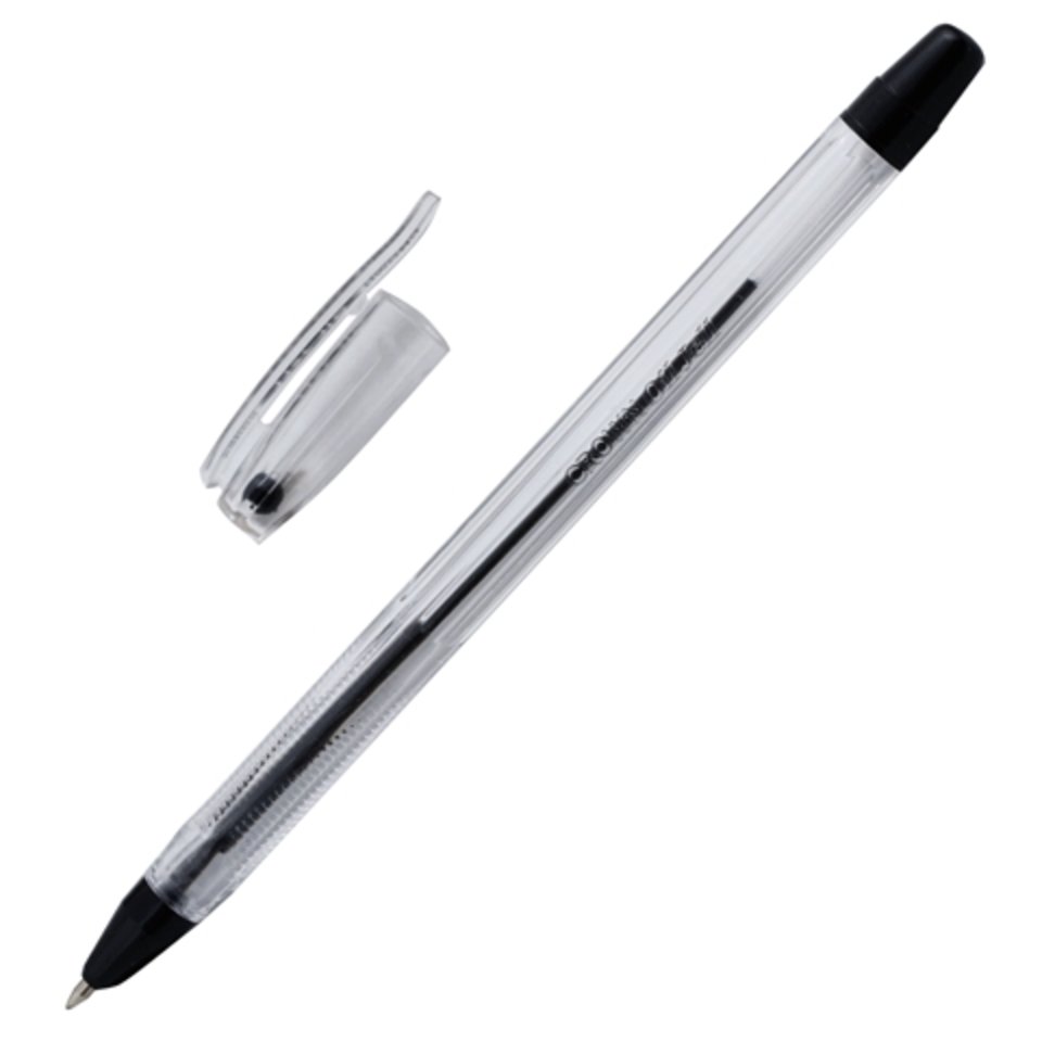 ручка шариковая CROWN OJ-500 черная, чернила на маслянной основе