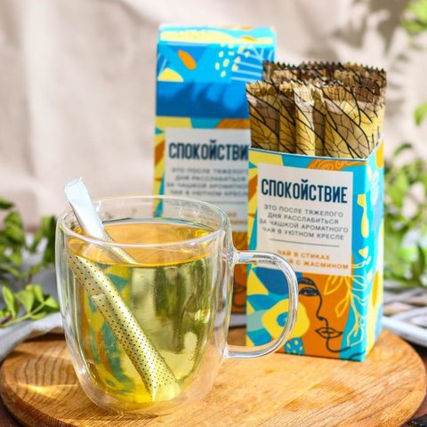 чай Спокойствие зеленый с жасмином в стиках 15шт. 5478380