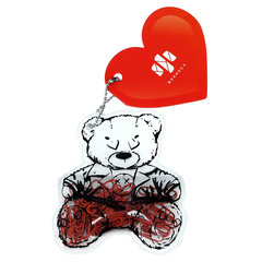 набор канцелярский скрепки 28мм красный Плюшевый мишка 71494