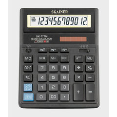 калькулятор настольный 12 разрядов большой Skainer sk-777m (157х200х32мм) двойное питание