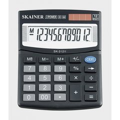 калькулятор настольный 12 разрядов малый Skainer sk-312 двойное питание
