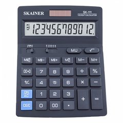 калькулятор настольный 12 разрядов средний Skainer sk-111 (140х176х45мм) двойное питание