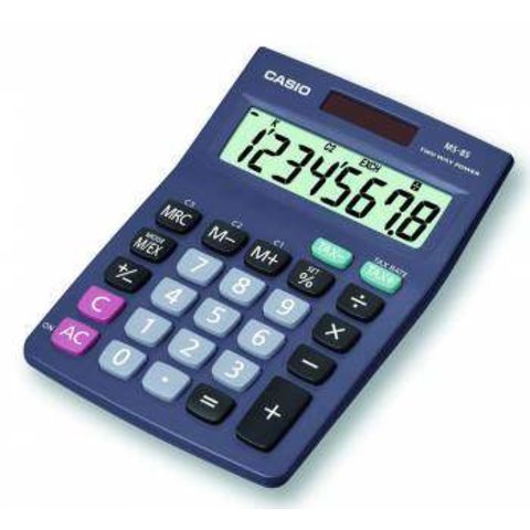 калькулятор настольный 8 разрядов средний Casio ms-8b двойное питание