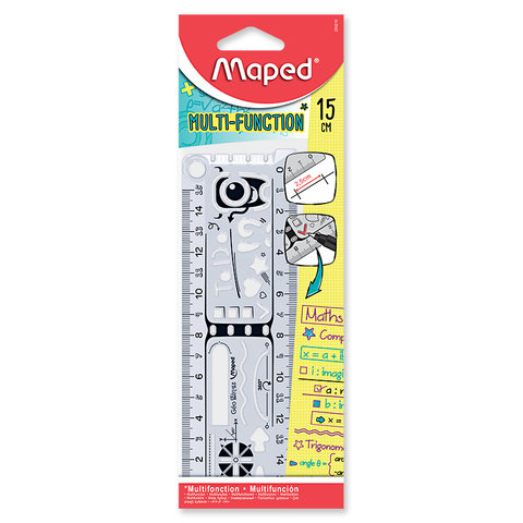 линейка 15см трафарет Maped Geonotes 250210