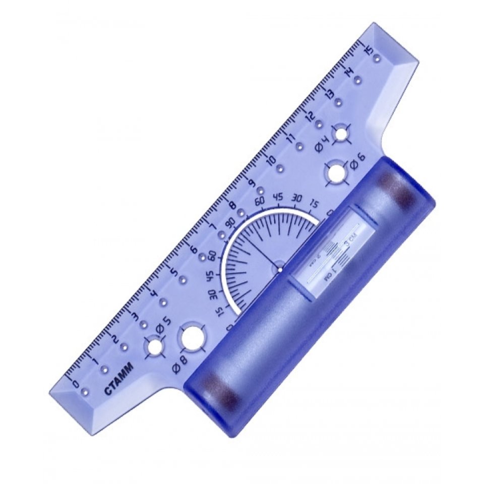 рейсшина 15см инерционная пластиковая ролик лр01