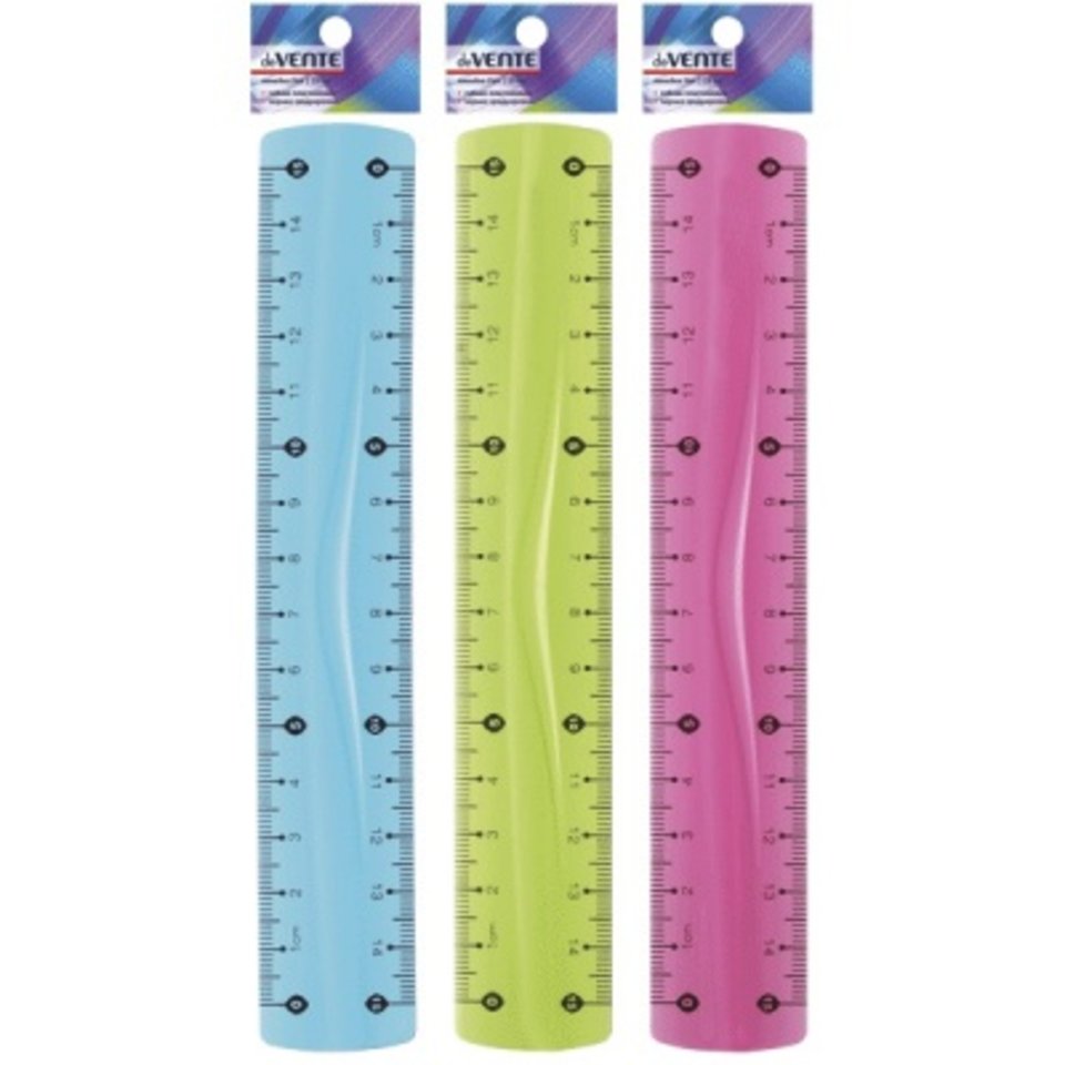 линейка 15см пластиковая цветная гибкая синяя deVente Flex 5091500