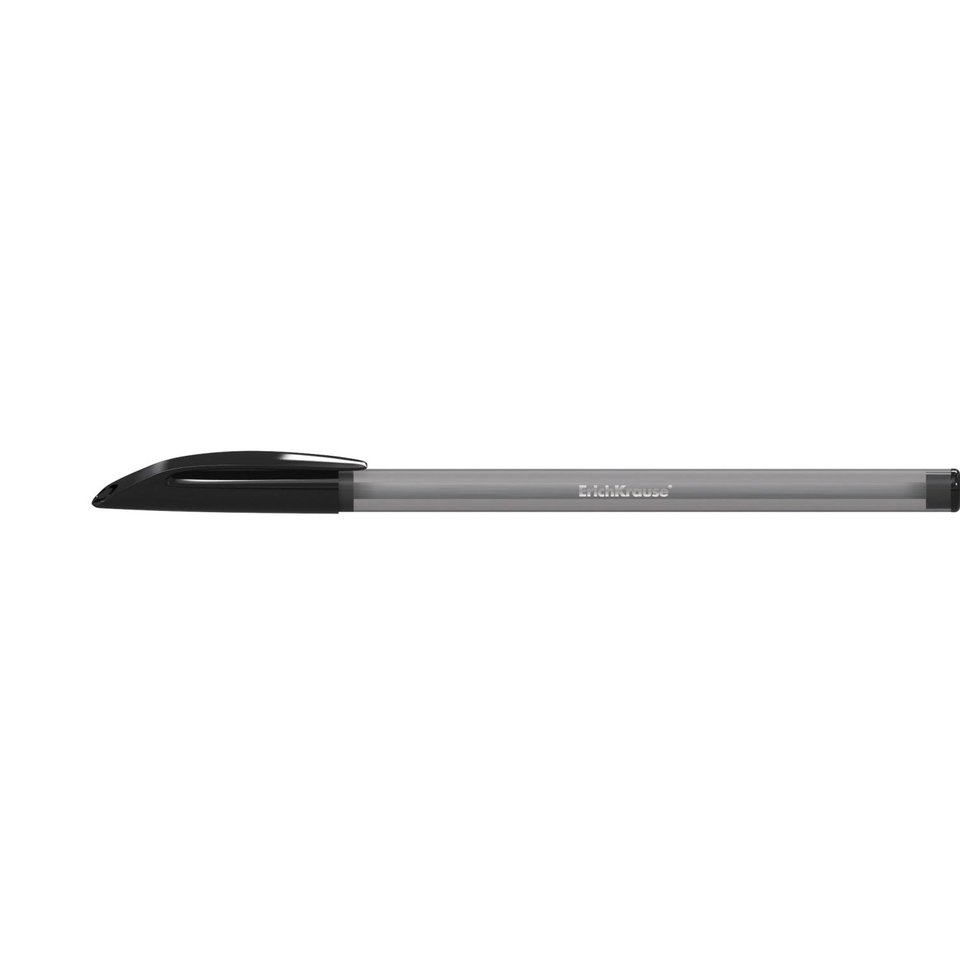 ручка шариковая ERICH KRAUSE R-101 черная, тонированный корпус одноразовая