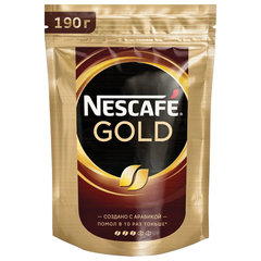 кофе Nescafe Gold растворимый 190г в пакете 27231 (622113)