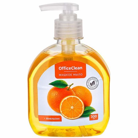 мыло жидкое OfficeСlean апельсин 300мл с дозатором 230178
