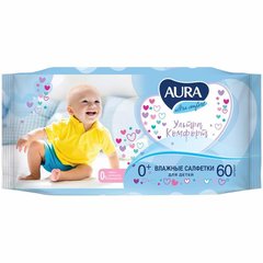 салфетки влажные aura ultra comfort детские 60шт 232187