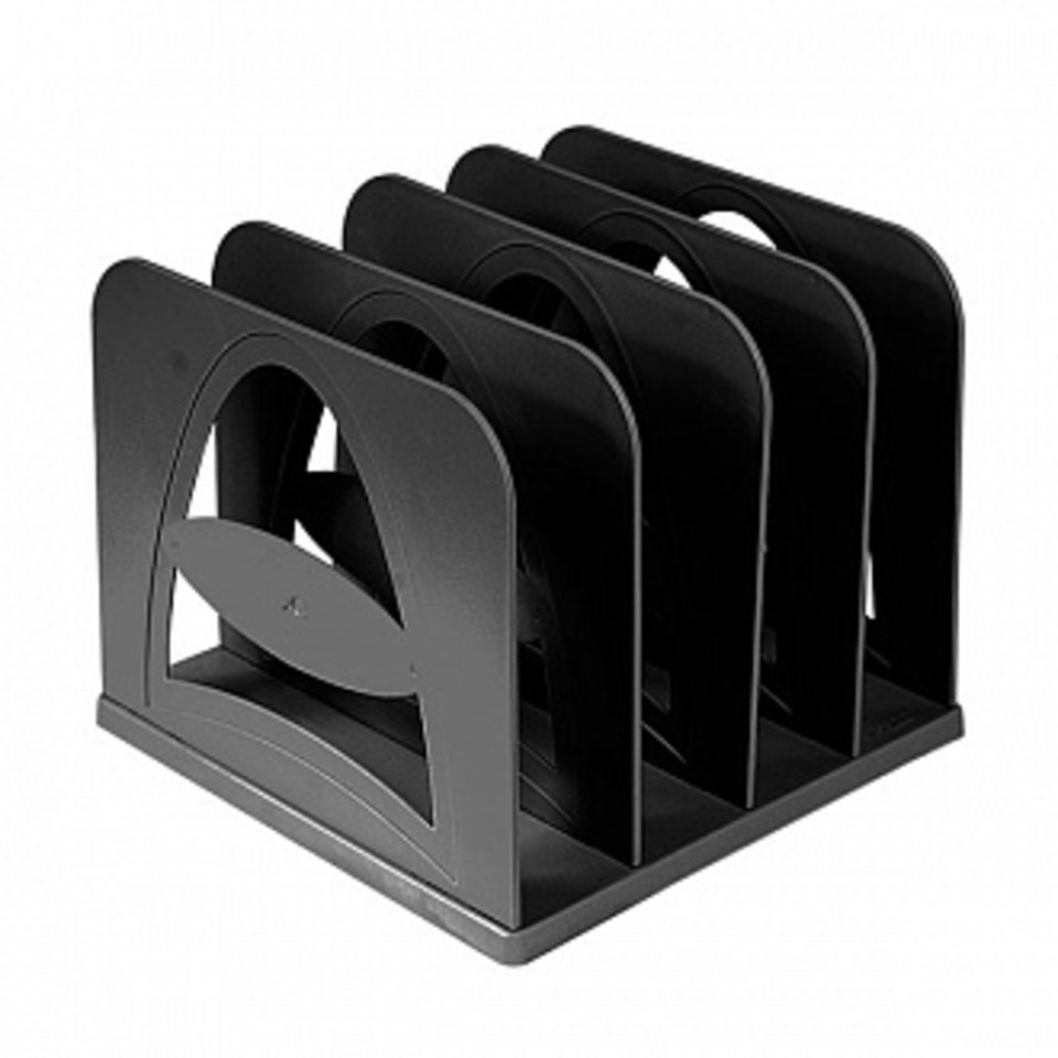 подставка для бумаг вертикальная Сортер СТАММ сборный СО02 черная