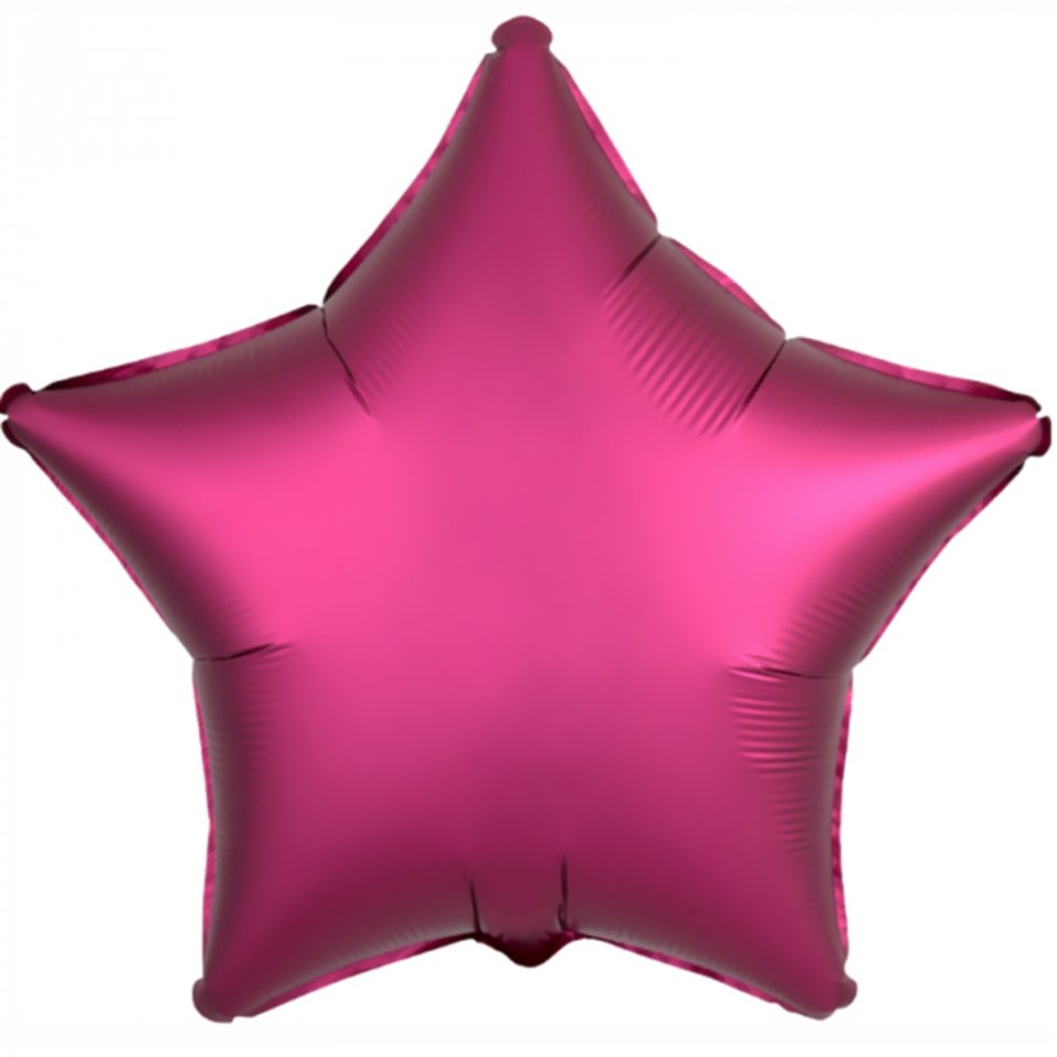 шар фольгированный Звезда Гранатовый 50см т-0787