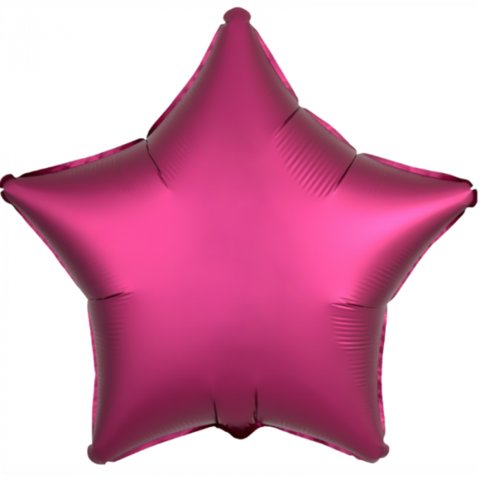 шар фольгированный Звезда Гранатовый 50см т-0787